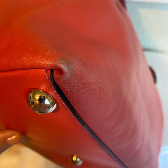 Valentino Garavani VGUC Dome Rockstud Tote in Coral Calfskin - Picture 15 of 15